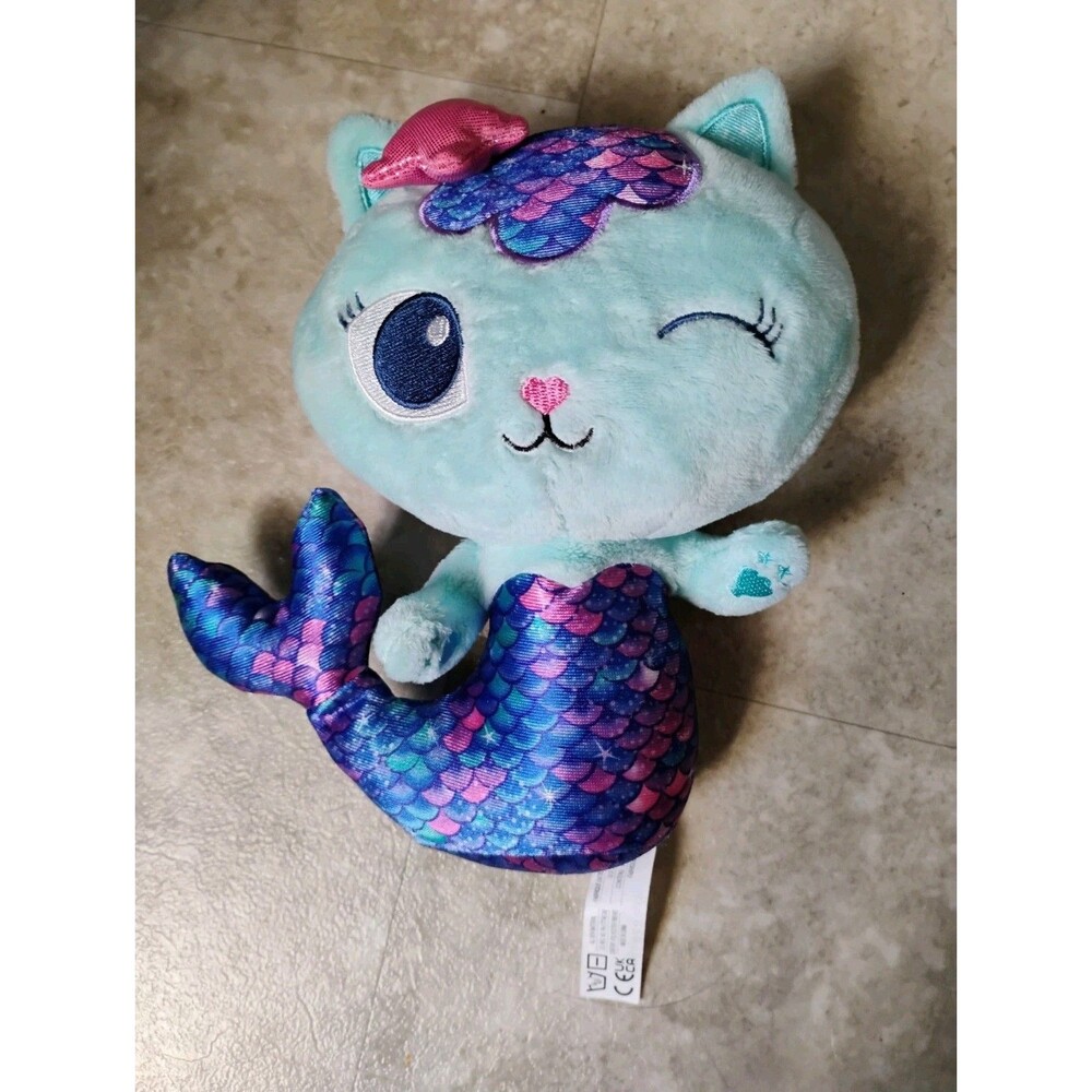 Gabby's Dollhouse Mercat Purr-ific Plush 8" Mermaid Kitty Cat Movie Winking Cute